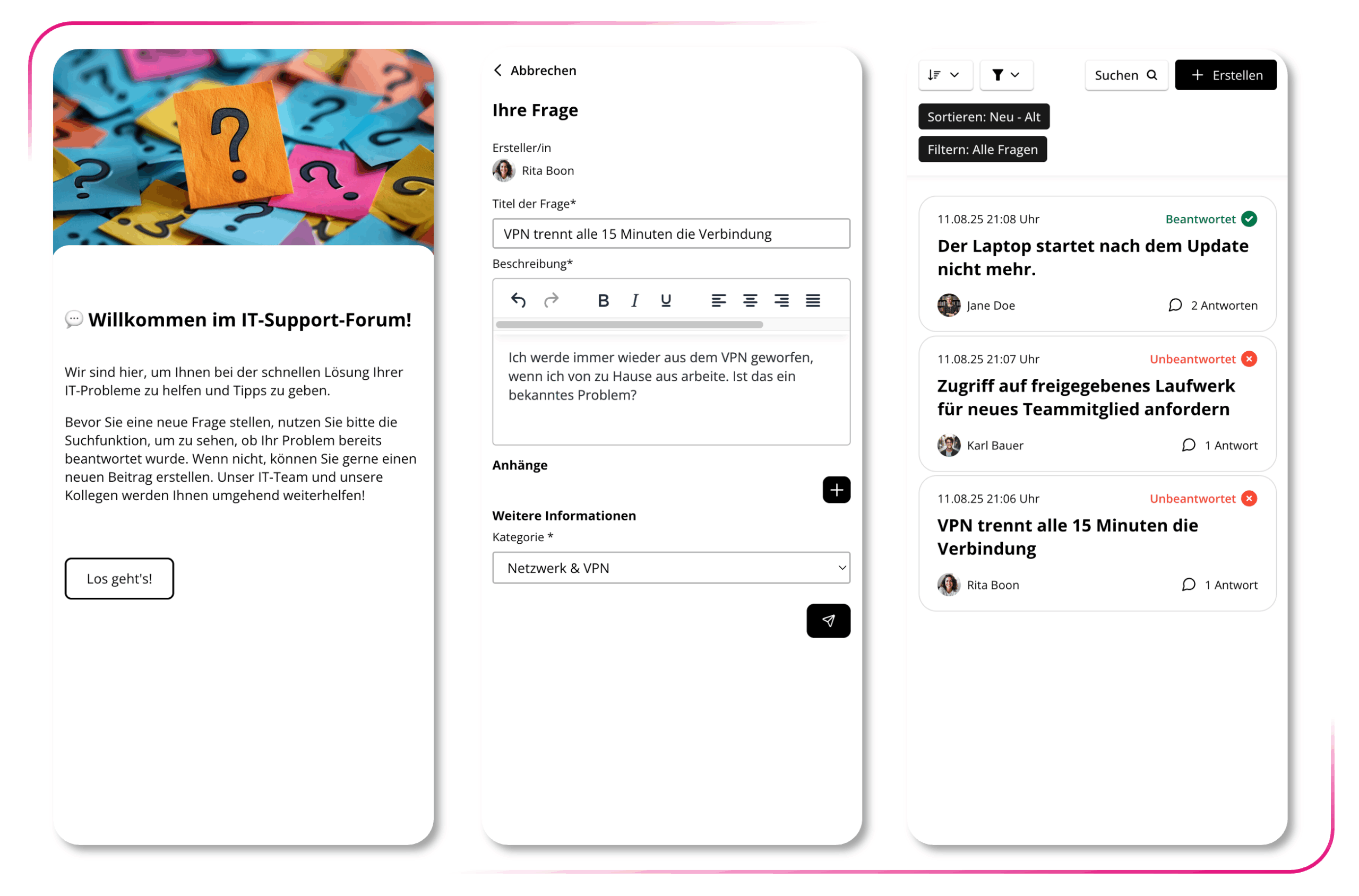 Screenshots Q&A Plugin