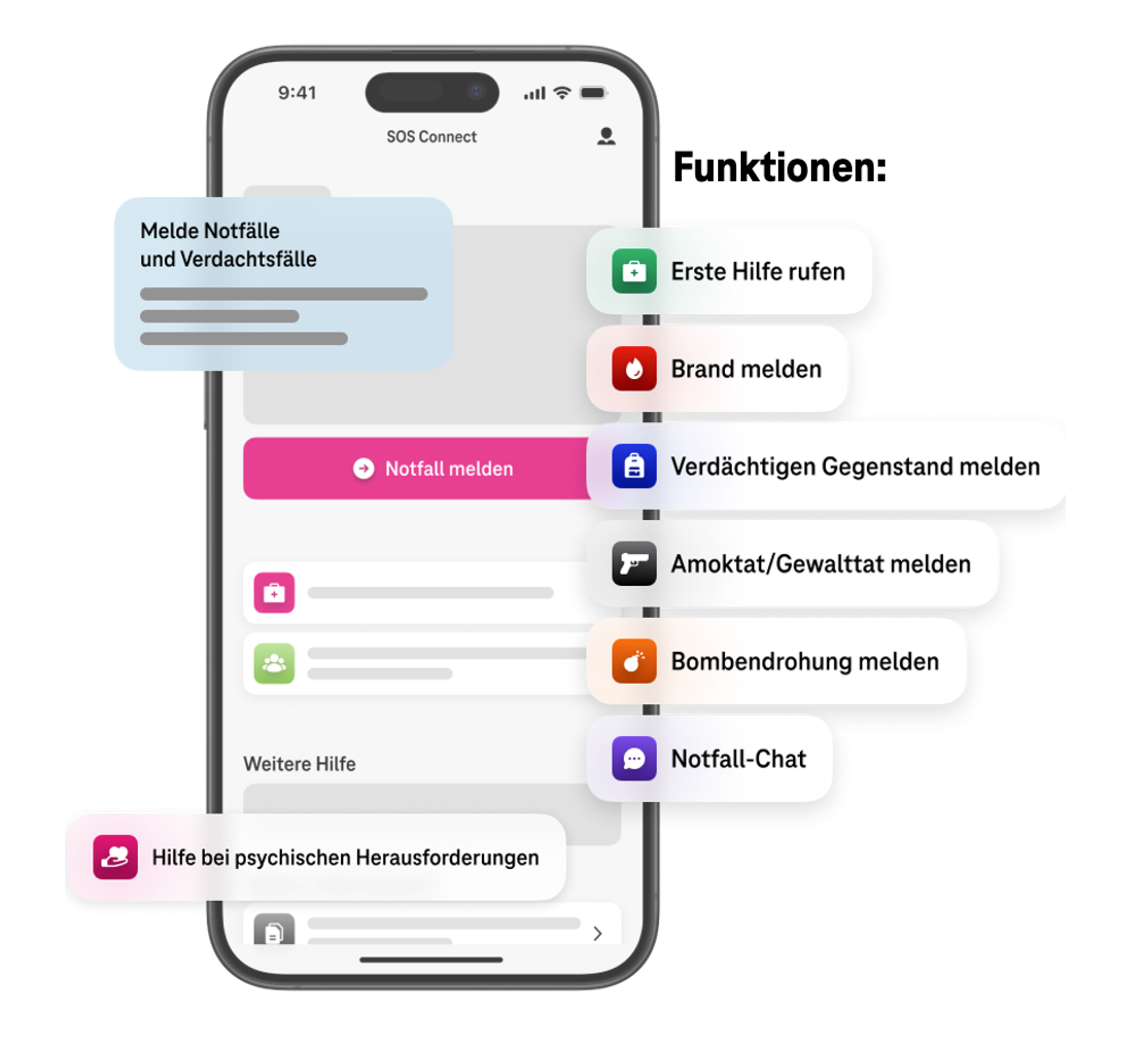 Screenshot SOS Connect